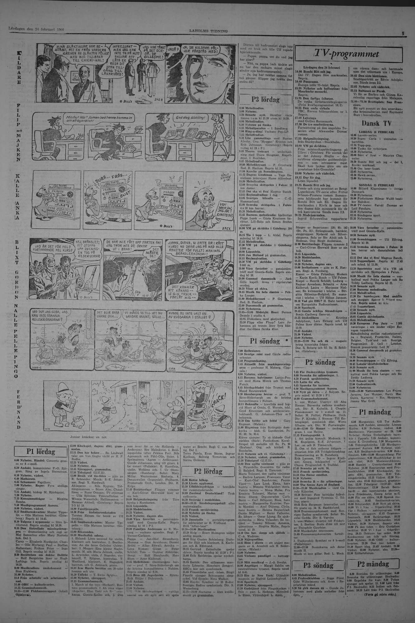 Laholms Tidning Lördag 24 februari 1968, sida 5