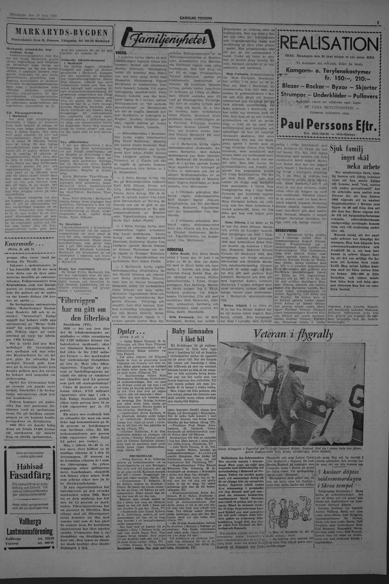 Laholms Tidning Måndag 24 juni 1968, sida 3