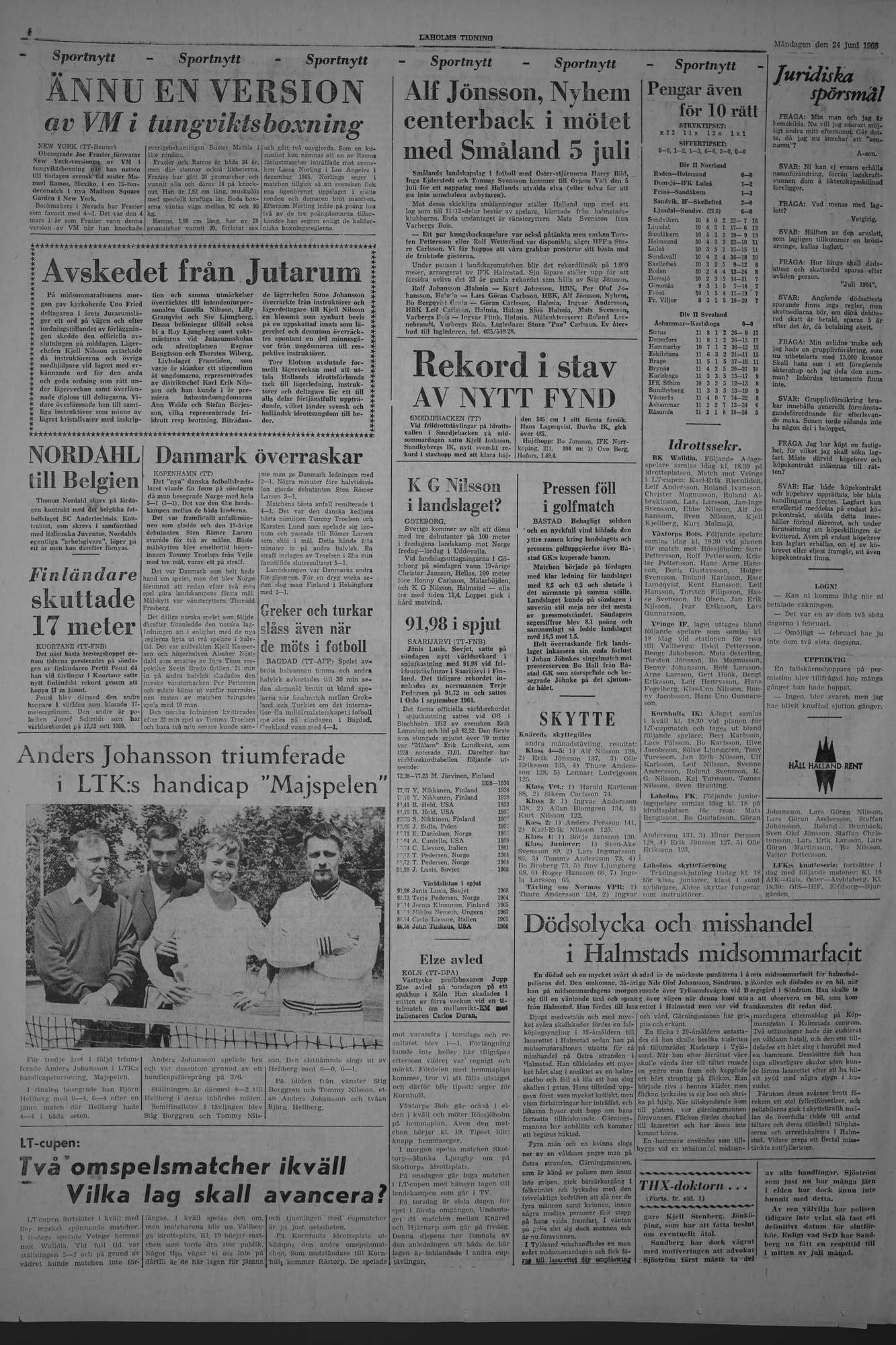 Laholms Tidning Måndag 24 juni 1968, sida 6