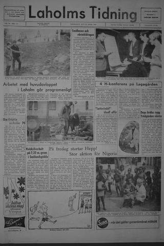 Förstasidan, Torsdag 25 april 1968