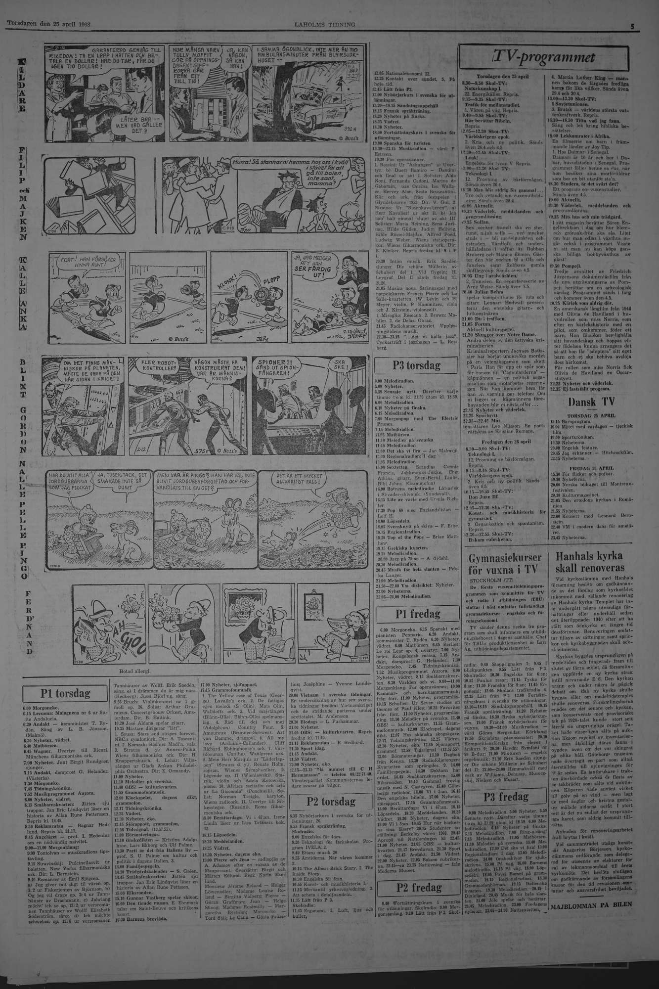 Laholms Tidning Torsdag 25 april 1968, sida 5