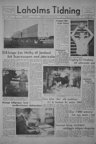 Förstasidan, Torsdag 25 januari 1968