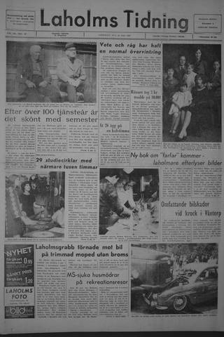 Förstasidan, Lördag 25 maj 1968