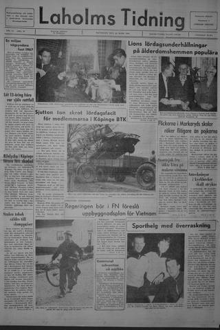 Förstasidan, Måndag 25 mars 1968