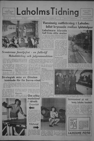 Förstasidan, Måndag 25 november 1968