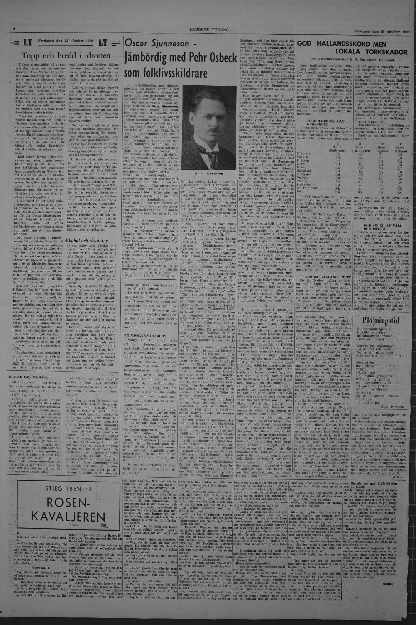 Laholms Tidning Fredag 25 oktober 1968, sida 4