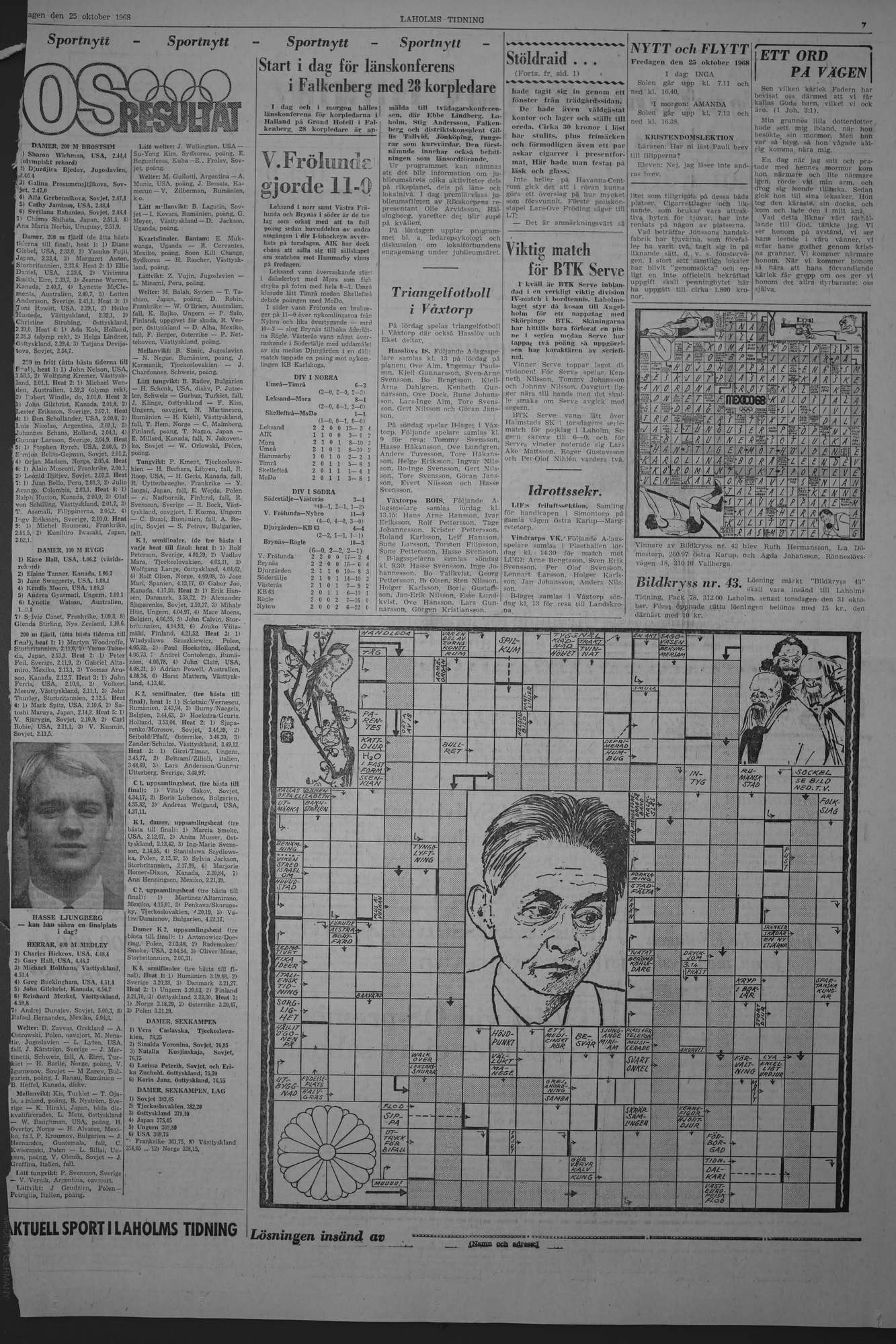 Laholms Tidning Fredag 25 oktober 1968, sida 7