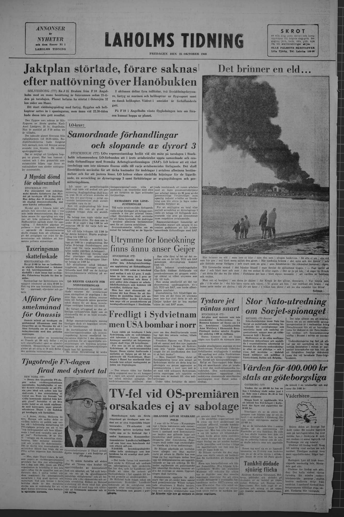 Laholms Tidning Fredag 25 oktober 1968, sida 8