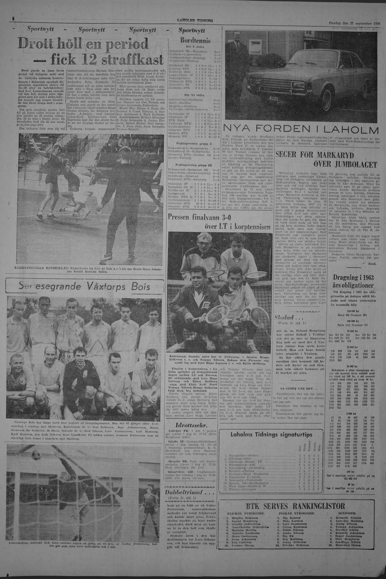 Laholms Tidning Onsdag 25 september 1968, sida 6