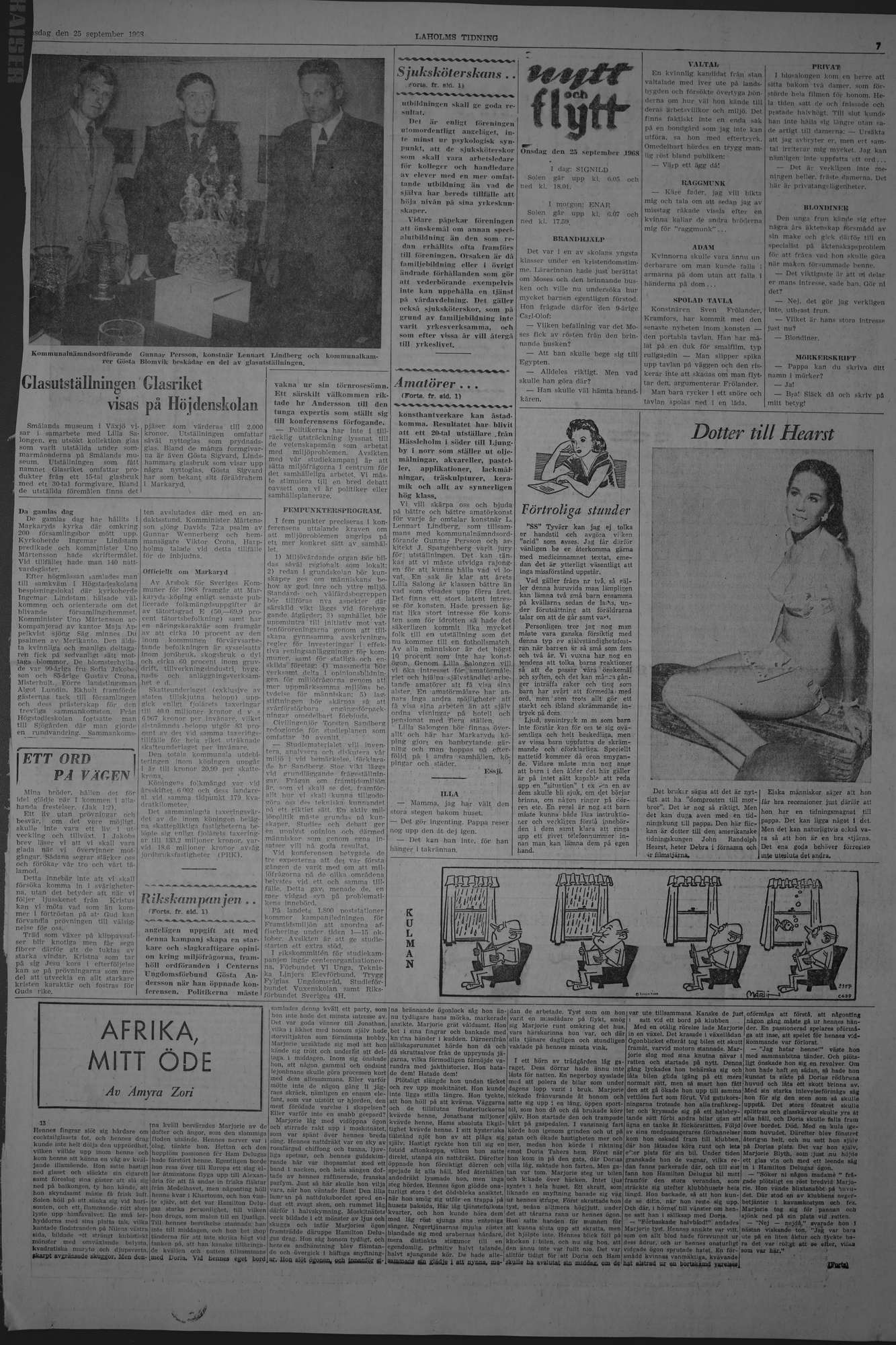Laholms Tidning Onsdag 25 september 1968, sida 7