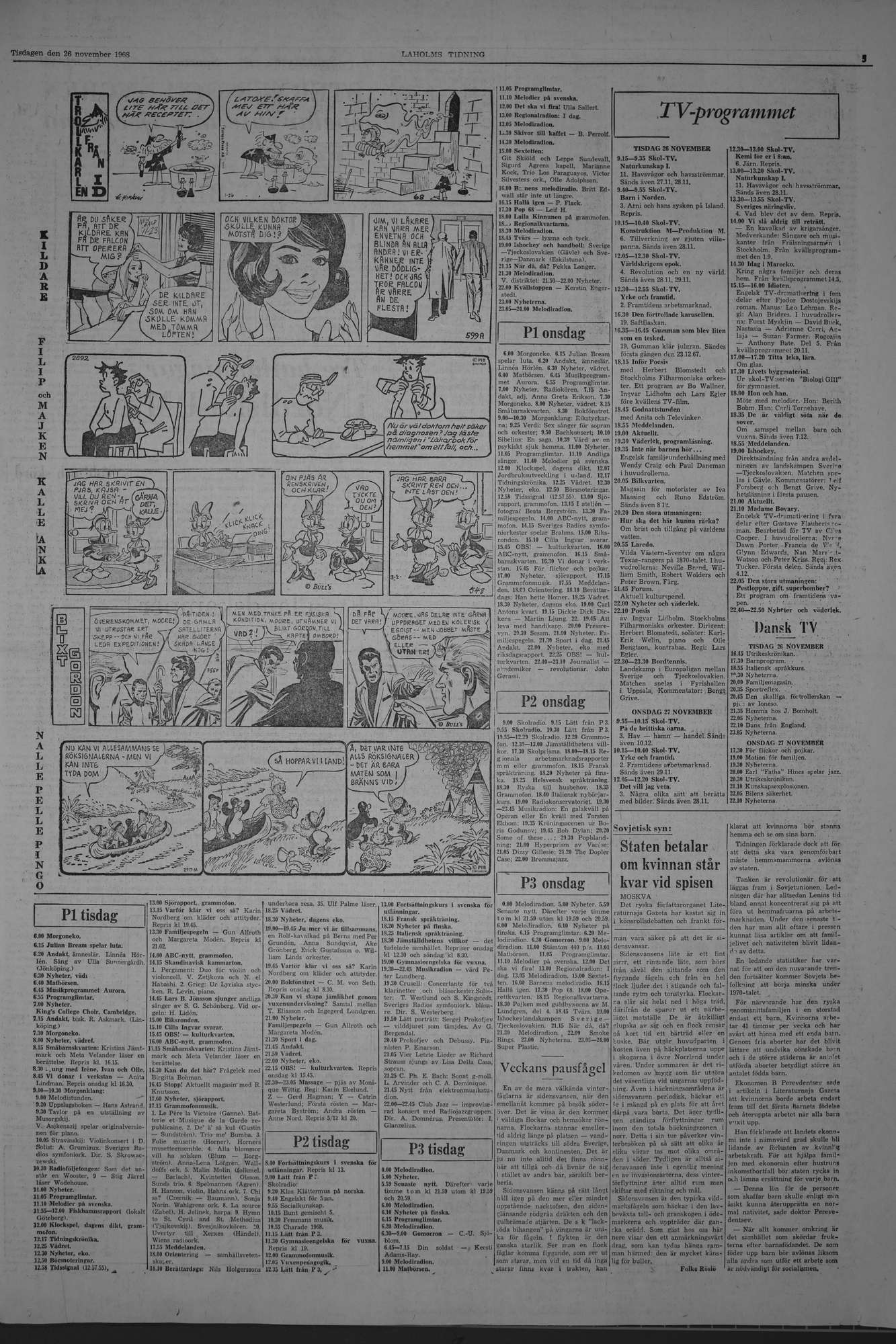 Laholms Tidning Tisdag 26 november 1968, sida 5
