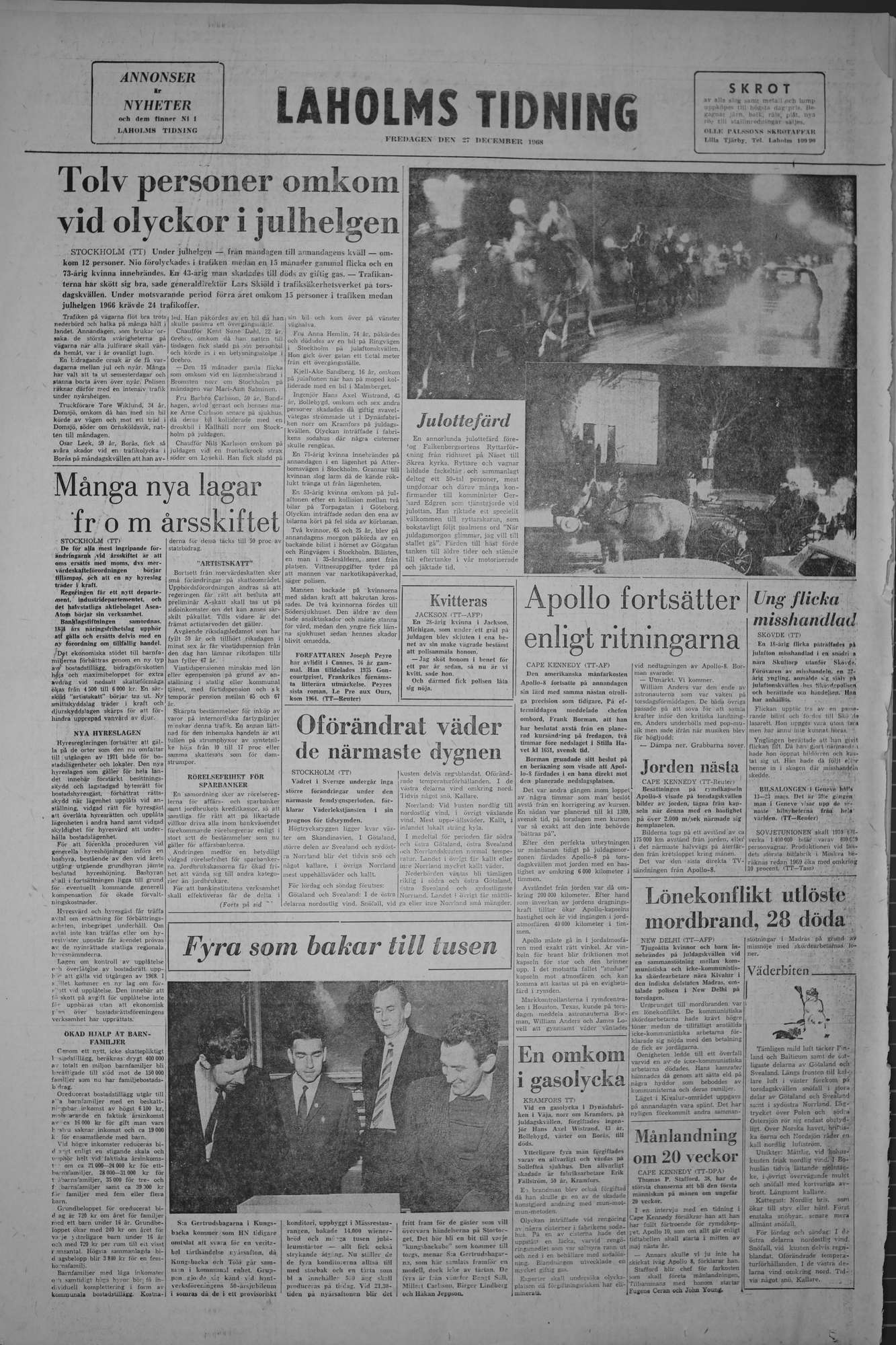 Laholms Tidning Fredag 27 december 1968, sida 8