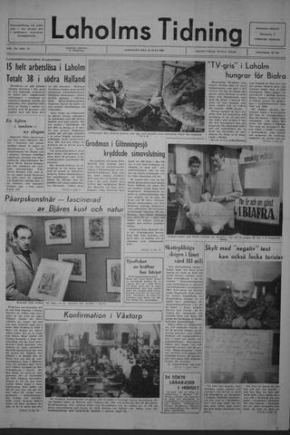 Förstasidan, Lördag 27 juli 1968