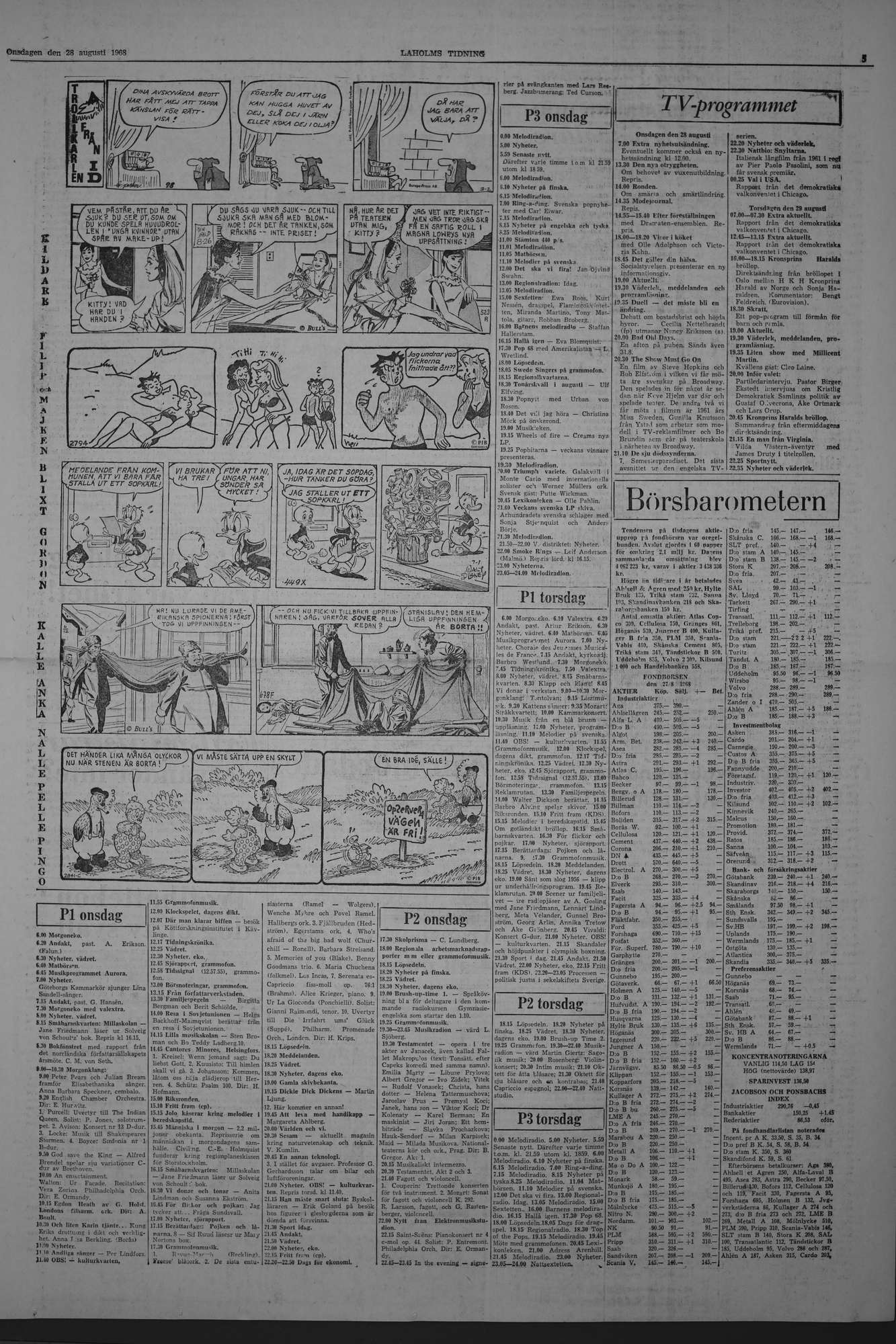 Laholms Tidning Onsdag 28 augusti 1968, sida 5