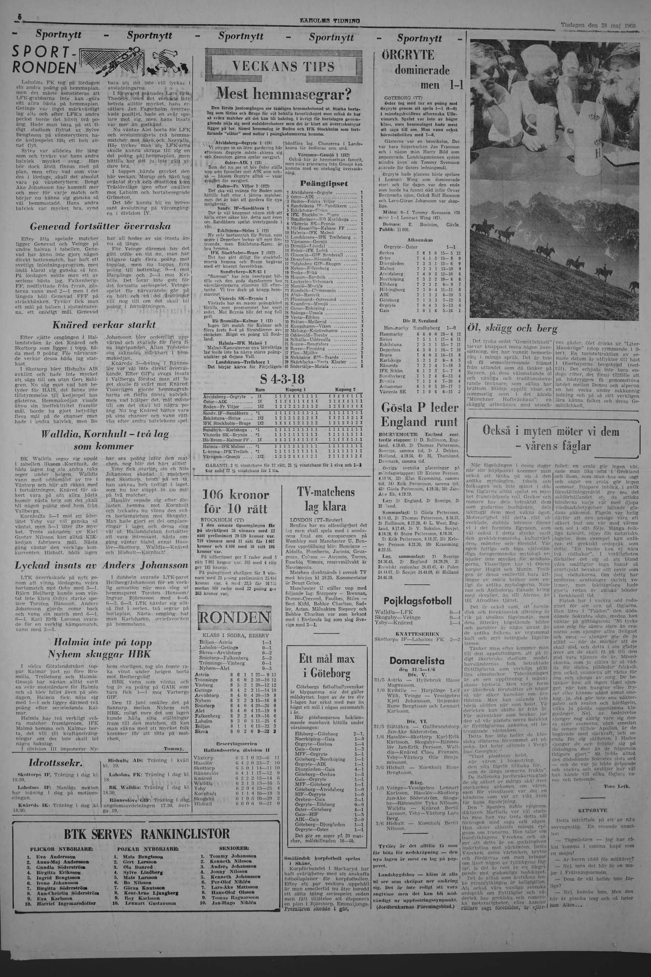 Laholms Tidning Tisdag 28 maj 1968, sida 6