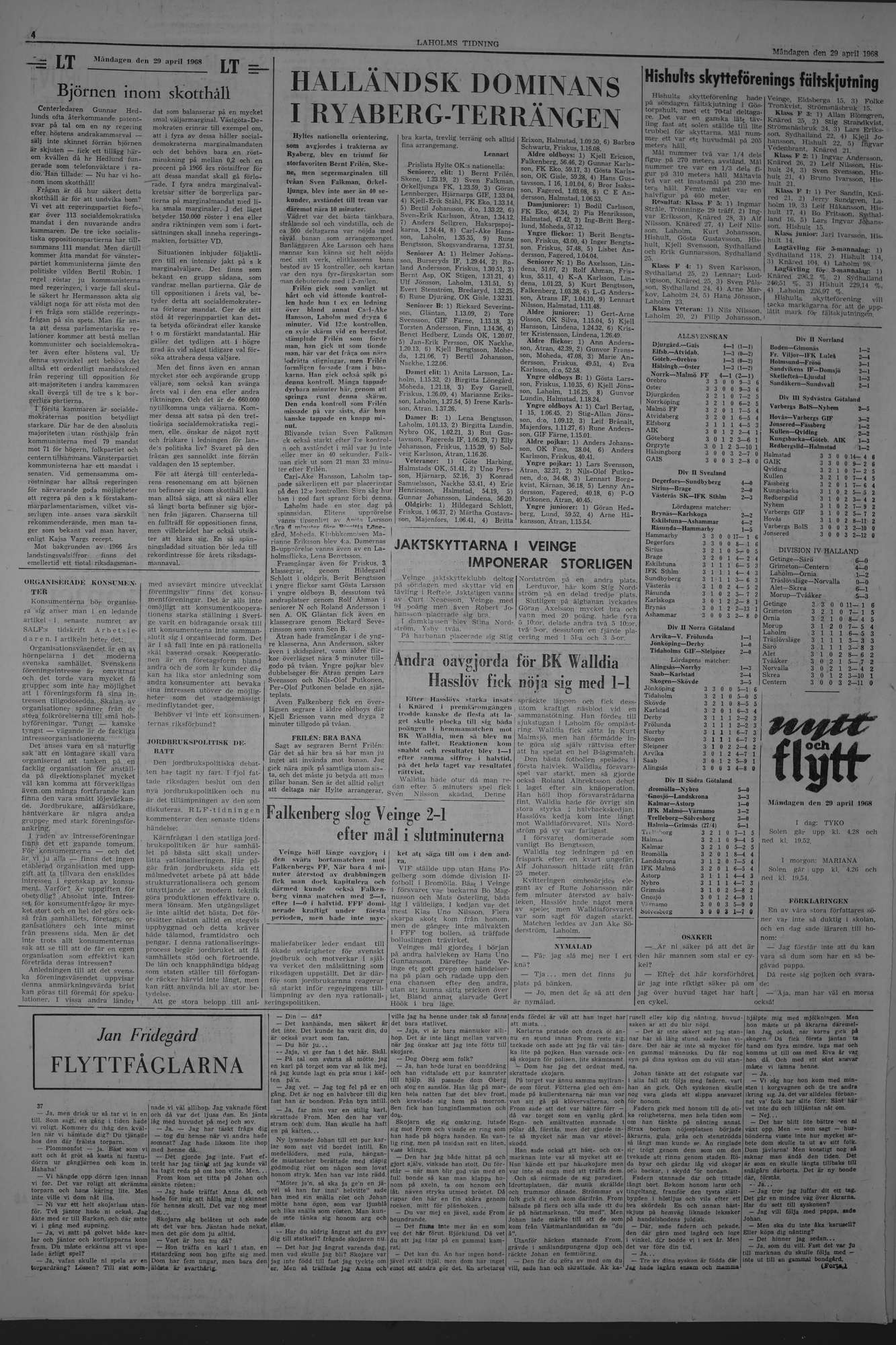 Laholms Tidning Måndag 29 april 1968, sida 4