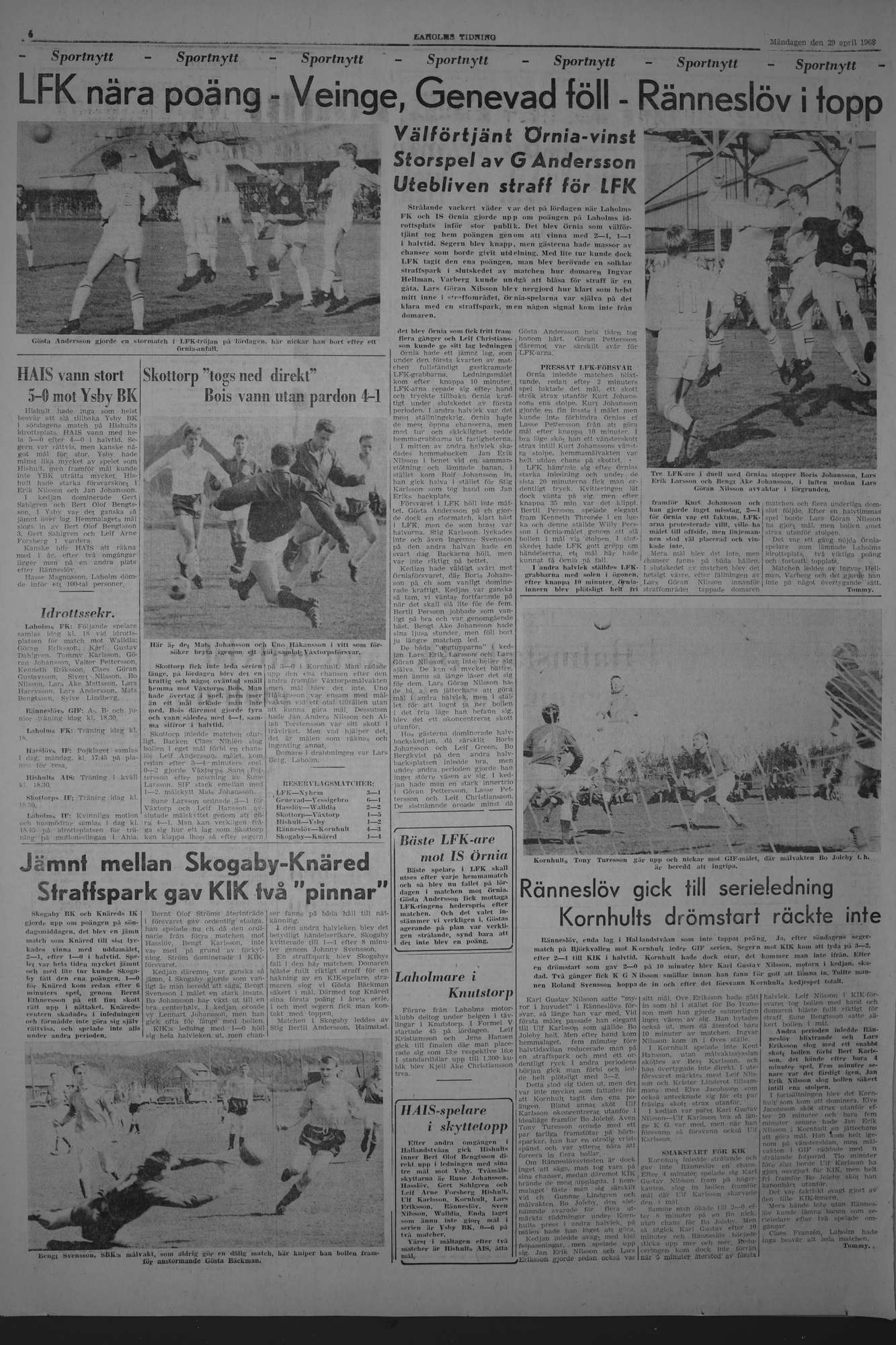 Laholms Tidning Måndag 29 april 1968, sida 6