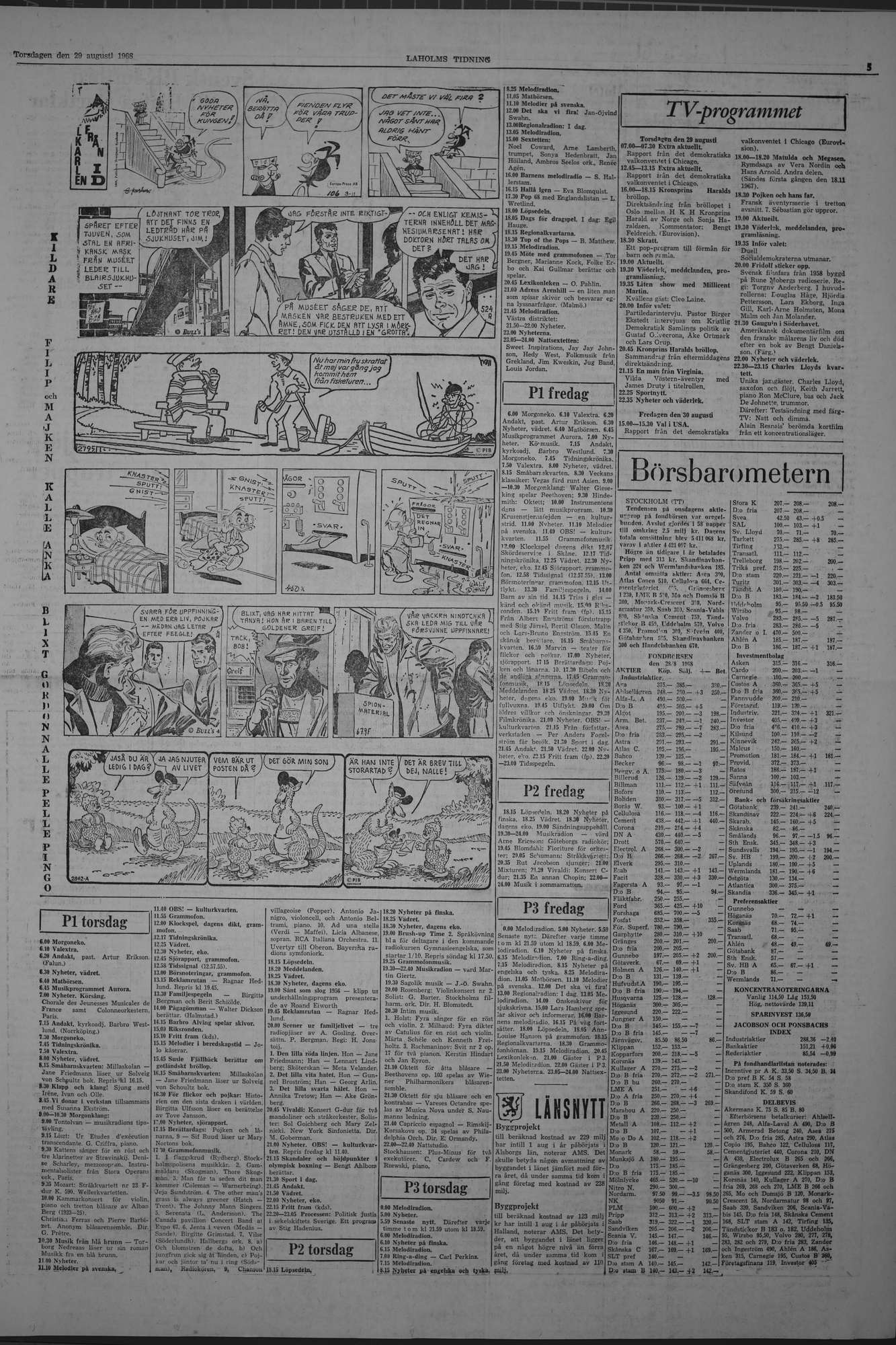 Laholms Tidning Torsdag 29 augusti 1968, sida 5