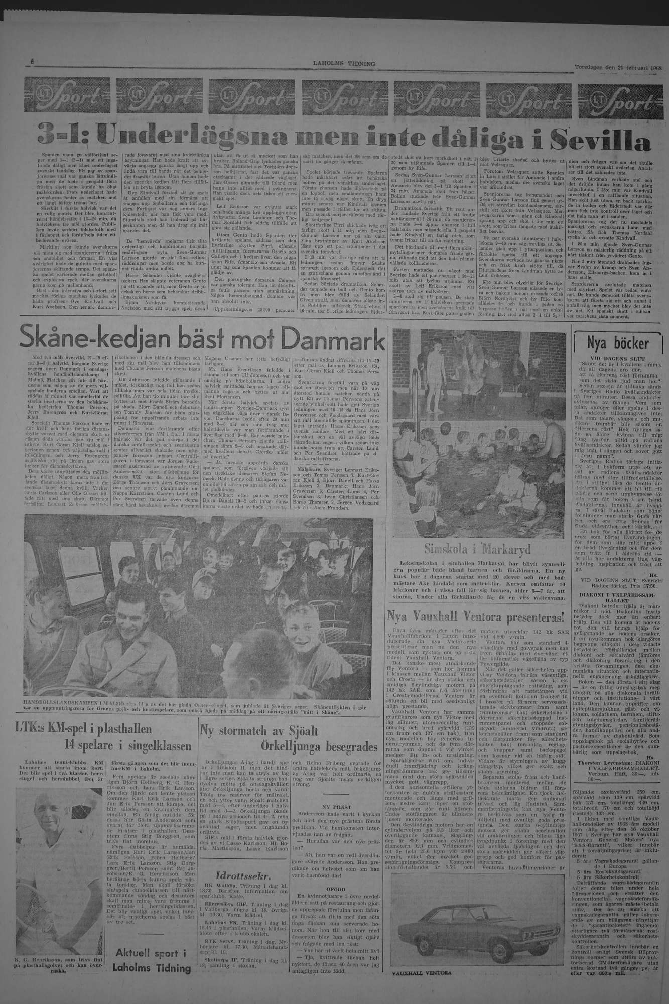 Laholms Tidning Torsdag 29 februari 1968, sida 6
