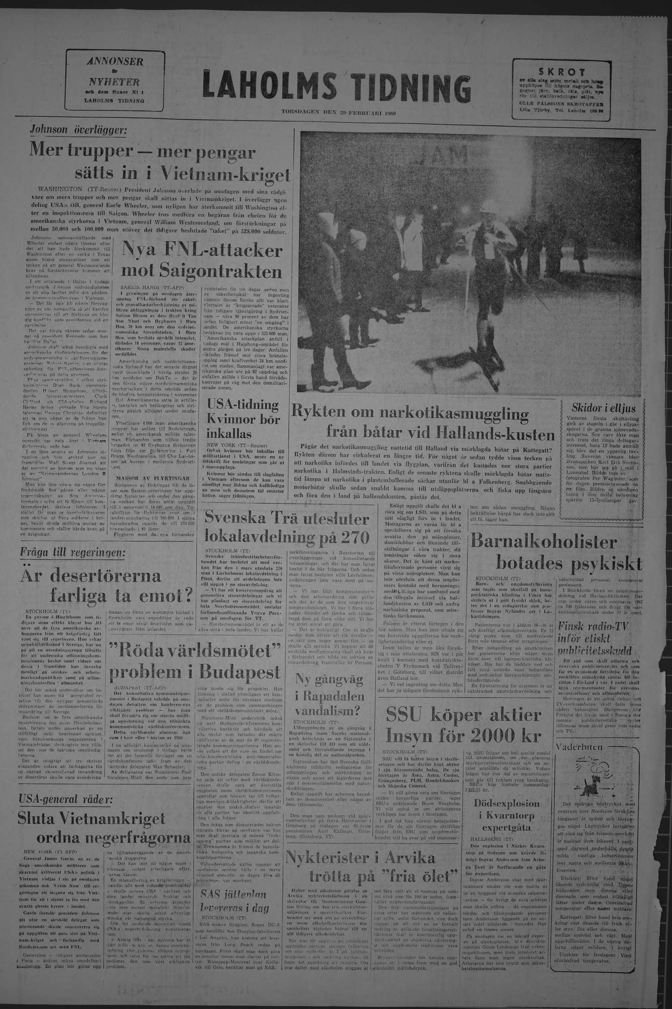 Laholms Tidning Torsdag 29 februari 1968, sida 8