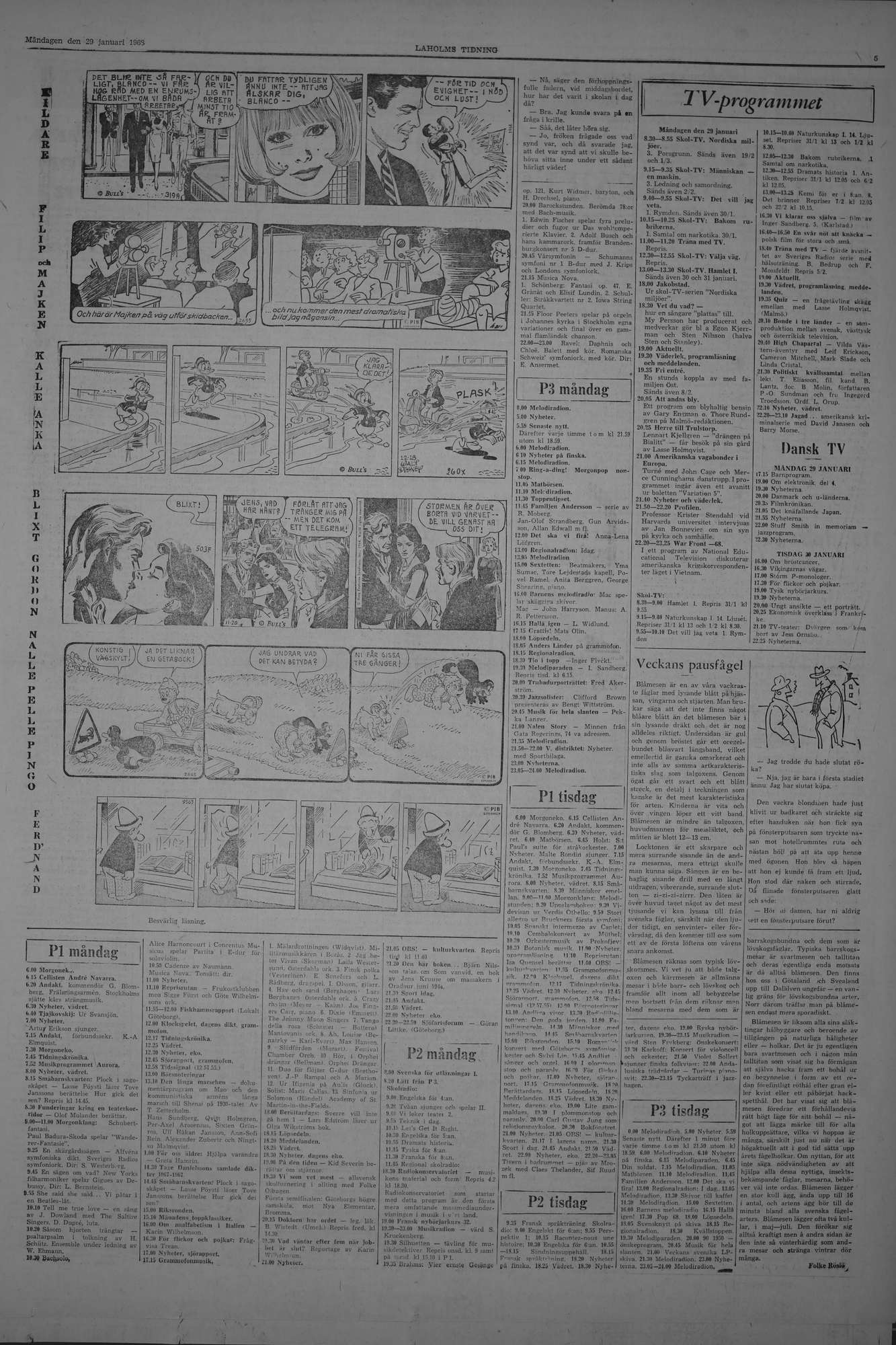 Laholms Tidning Måndag 29 januari 1968, sida 5
