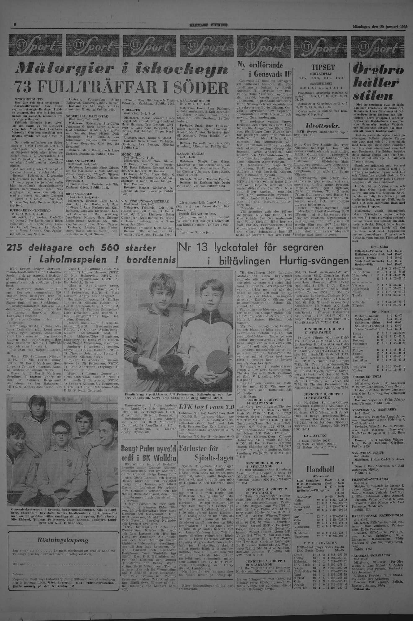 Laholms Tidning Måndag 29 januari 1968, sida 6