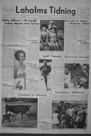 Förstasidan, Måndag 29 juli 1968