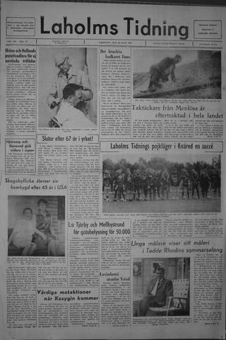 Förstasidan, Lördag 29 juni 1968