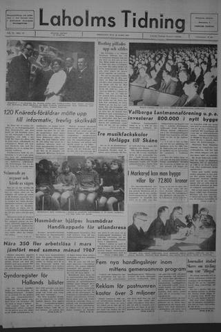 Förstasidan, Fredag 29 mars 1968