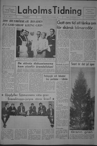 Förstasidan, Fredag 29 november 1968