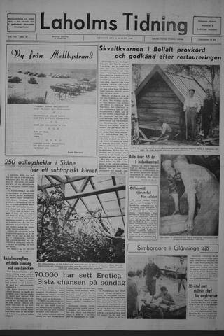 Förstasidan, Lördag 3 augusti 1968