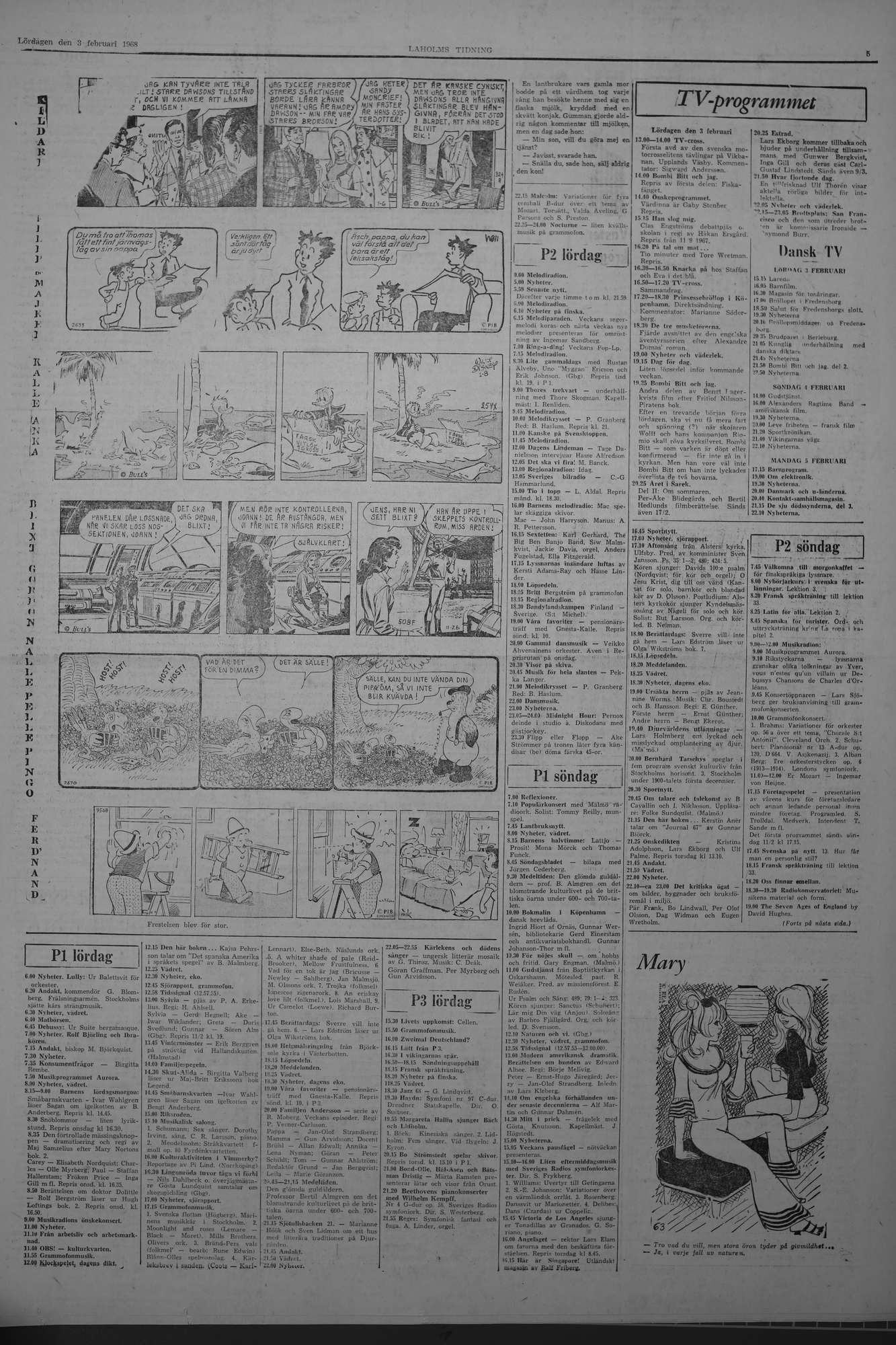 Laholms Tidning Lördag 3 februari 1968, sida 5