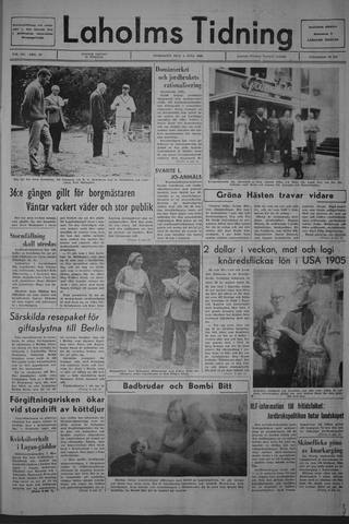 Förstasidan, Onsdag 3 juli 1968
