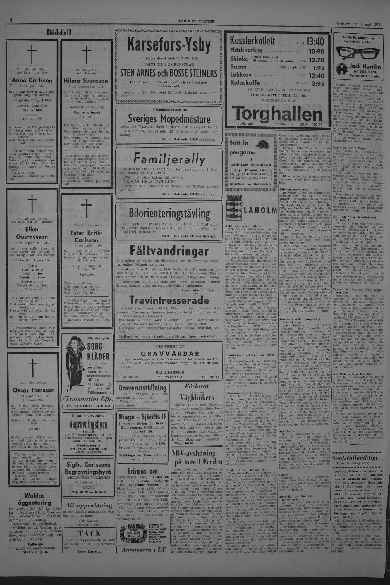 Laholms Tidning Fredag 3 maj 1968, sida 2