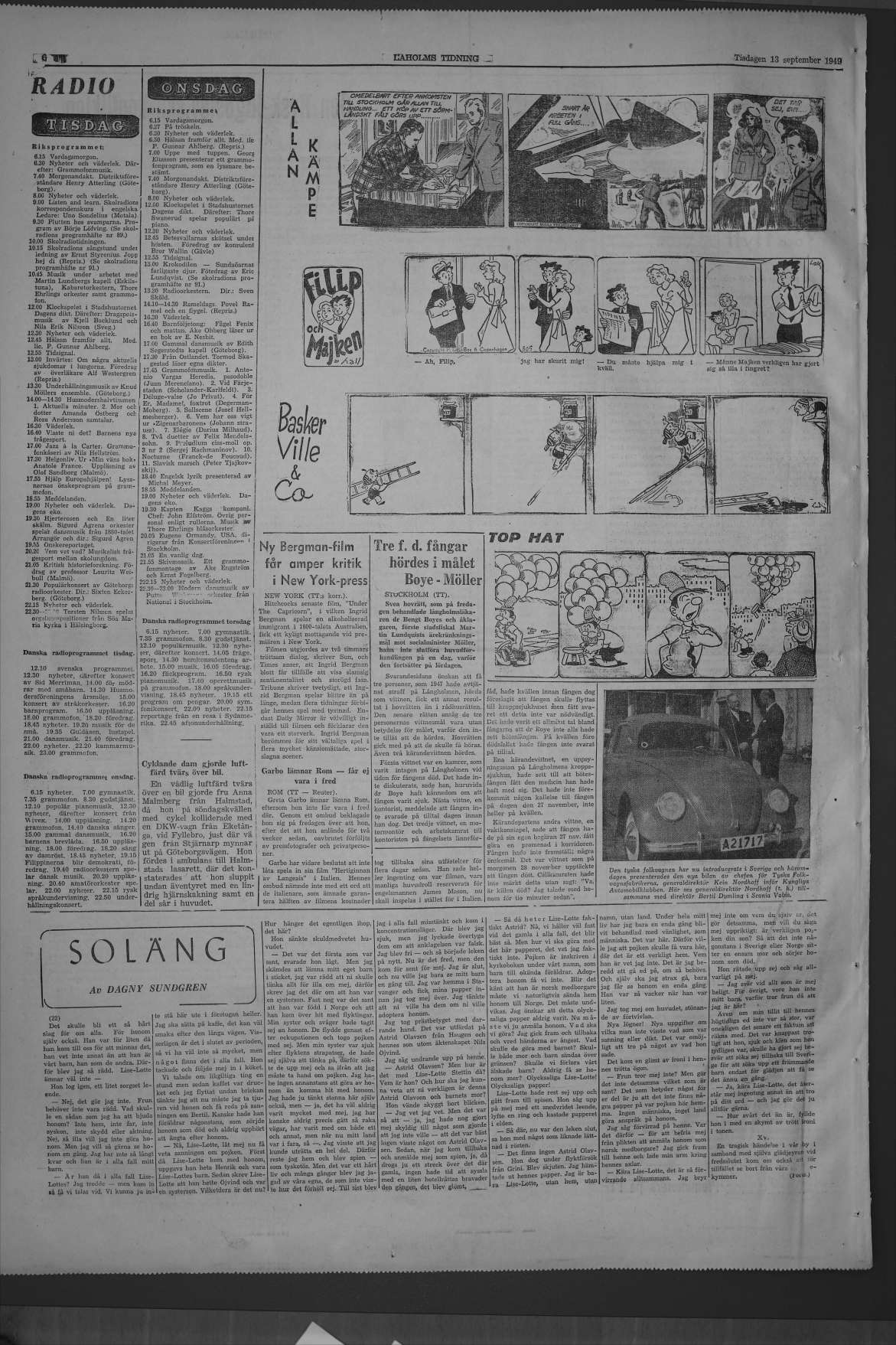 Laholms Tidning Tisdag 13 september 1949, sida 6