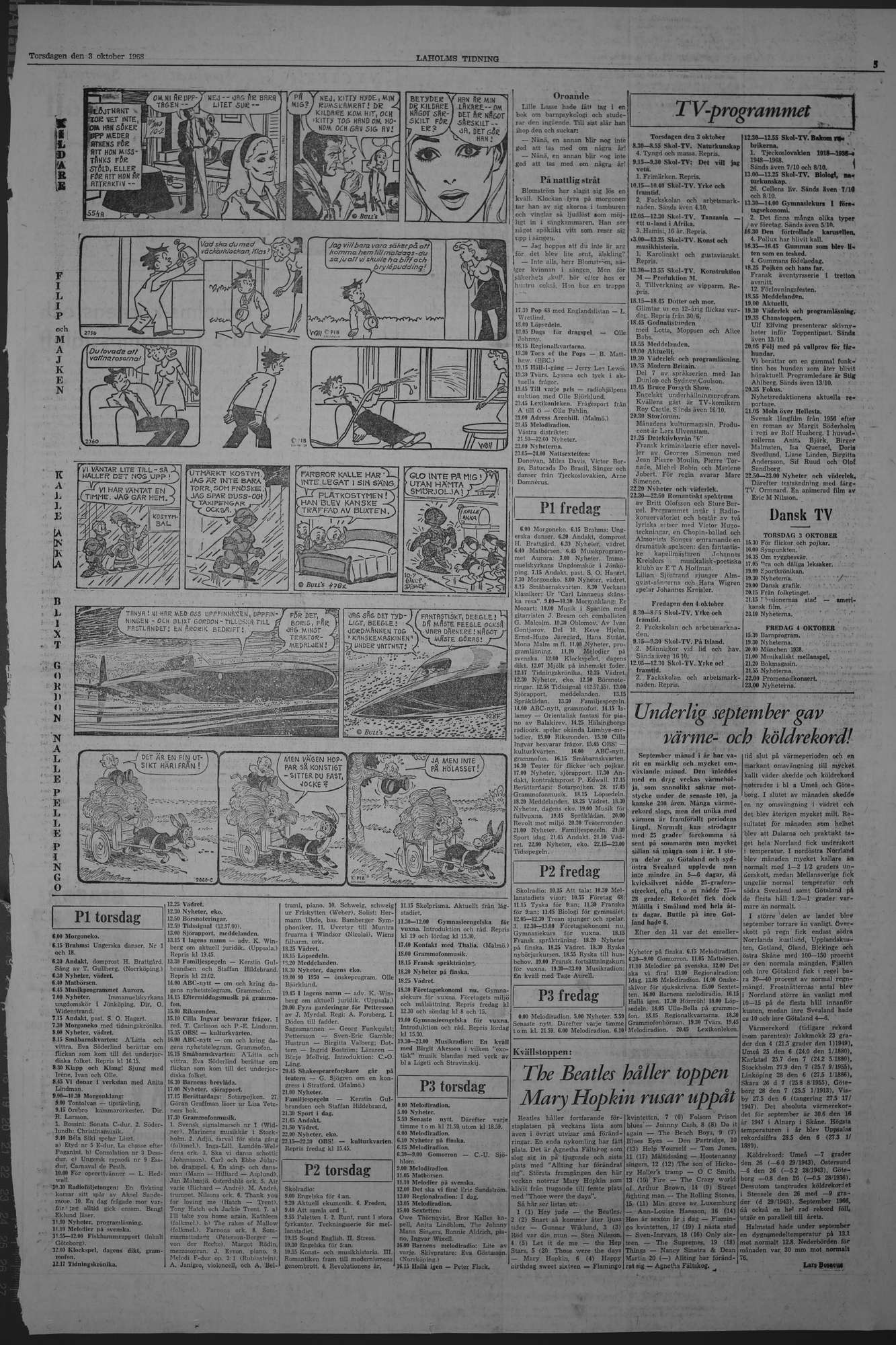 Laholms Tidning Torsdag 3 oktober 1968, sida 5