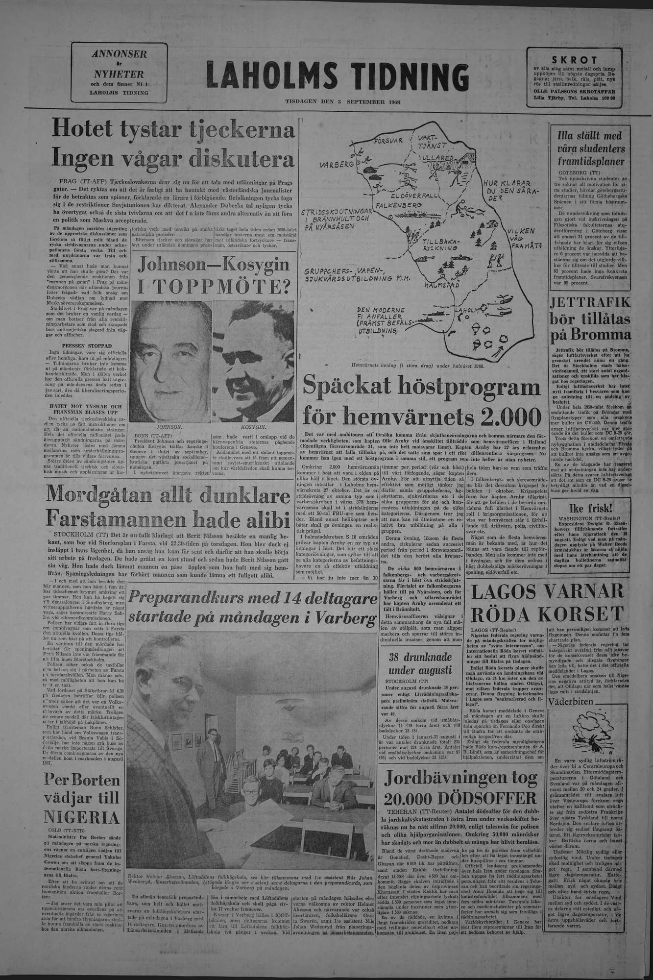 Laholms Tidning Tisdag 3 september 1968, sida 8