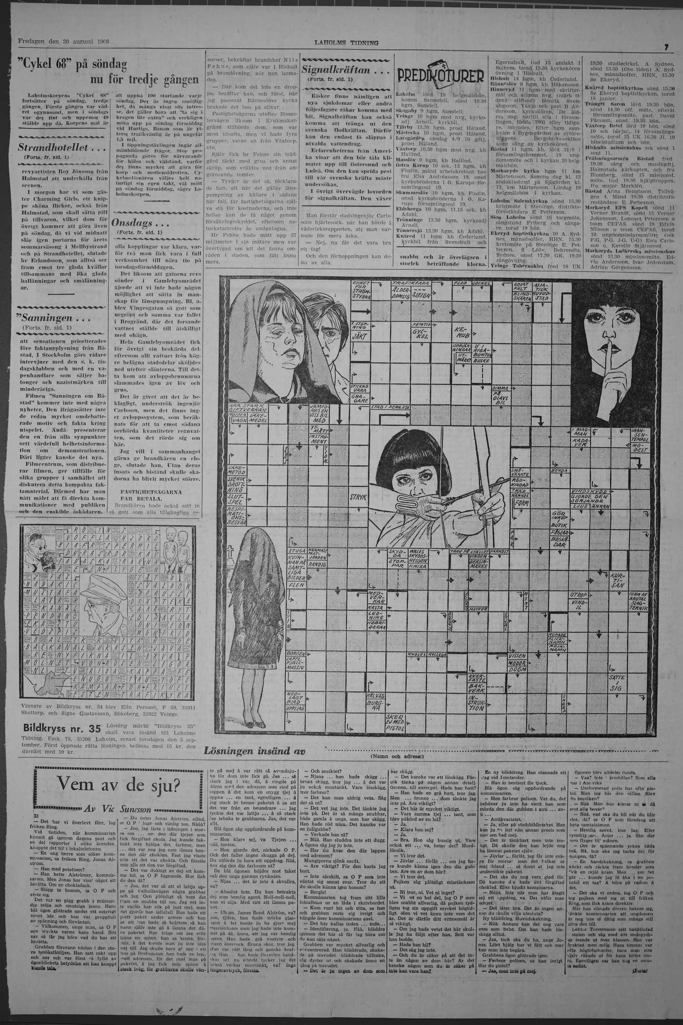 Laholms Tidning Fredag 30 augusti 1968, sida 7