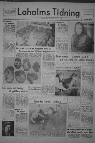 Förstasidan, Tisdag 30 januari 1968