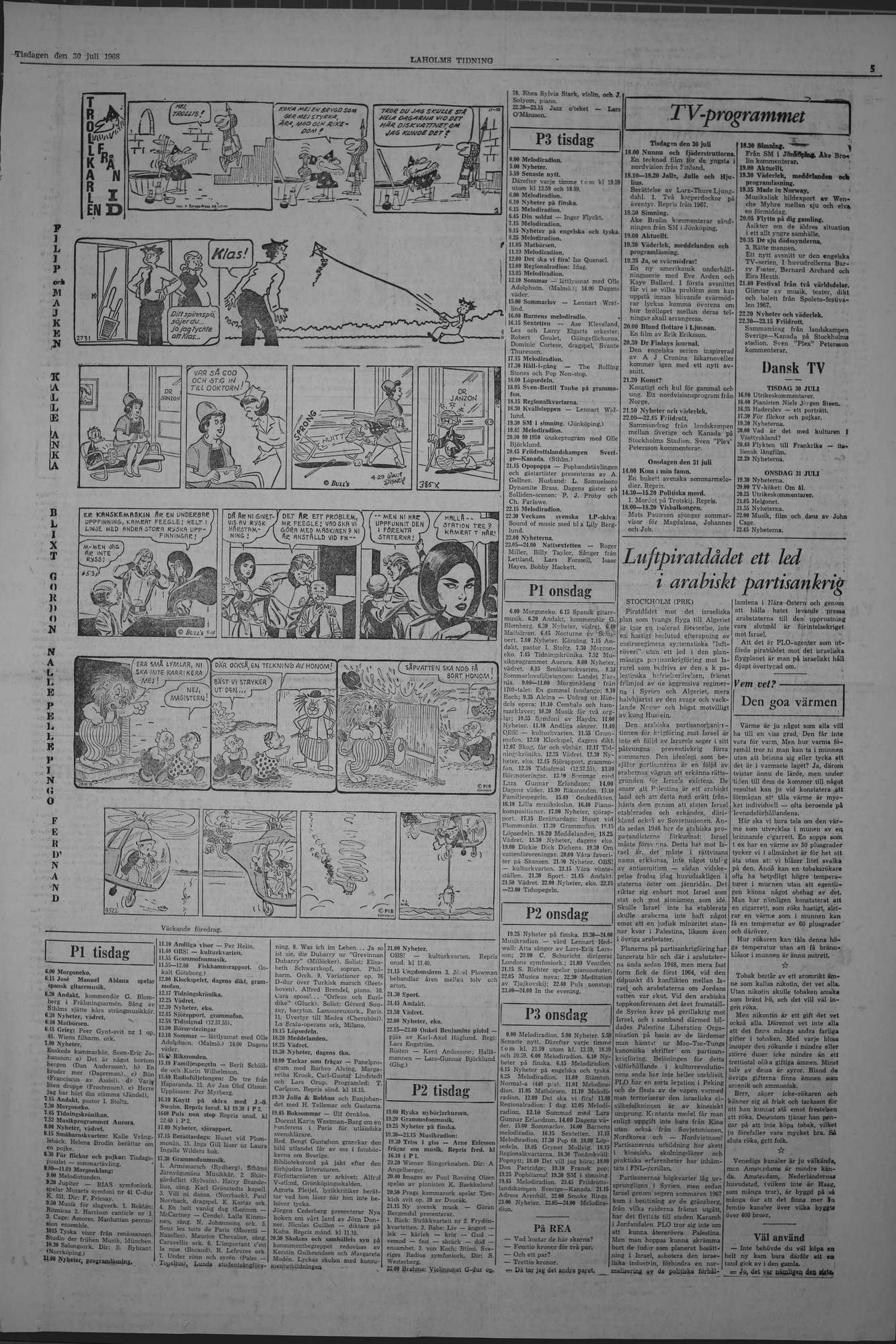 Laholms Tidning Tisdag 30 juli 1968, sida 5