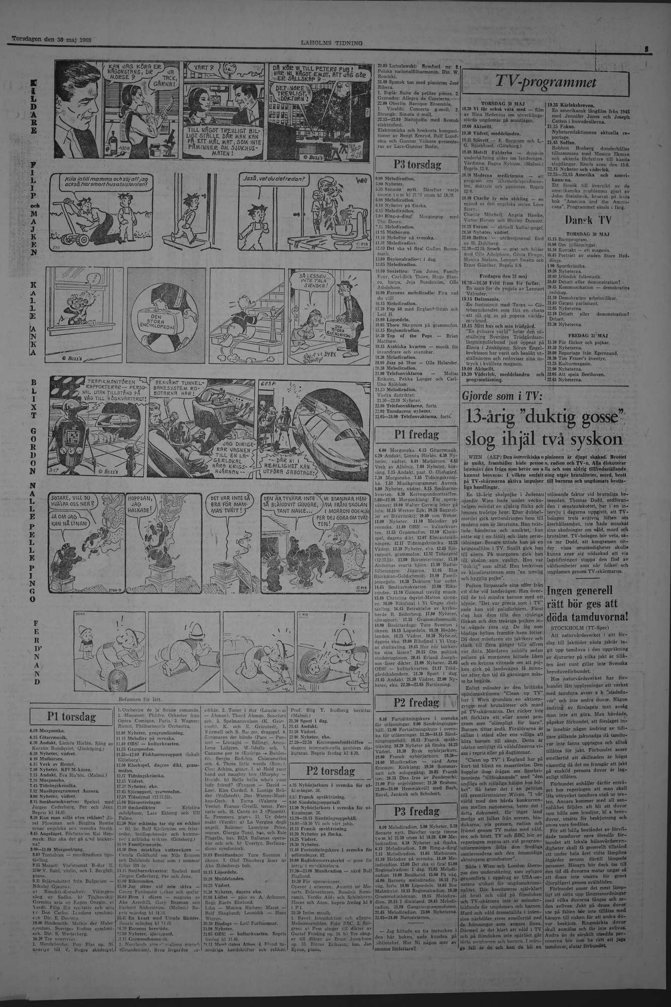Laholms Tidning Torsdag 30 maj 1968, sida 5
