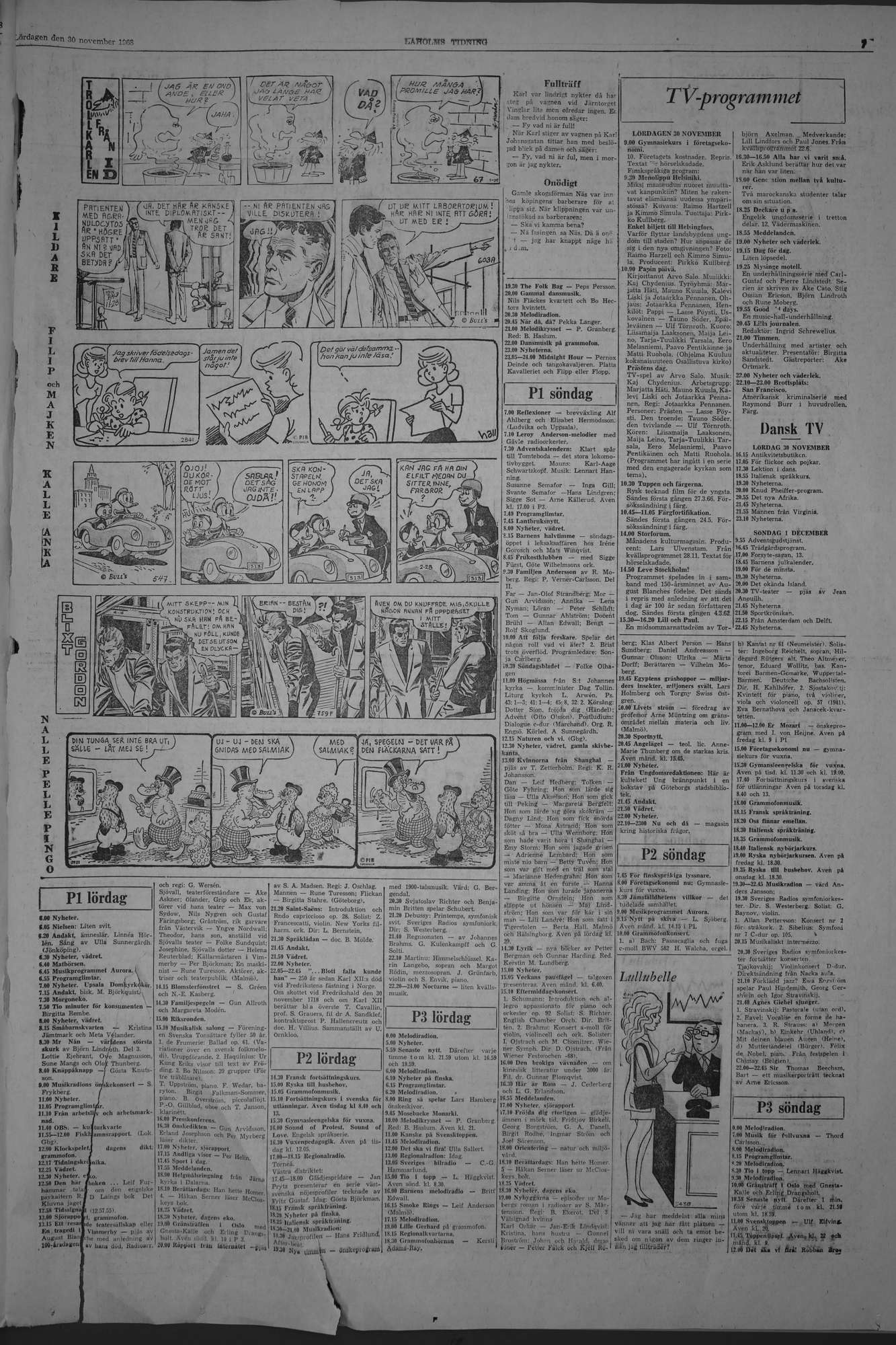 Laholms Tidning Lördag 30 november 1968, sida 7