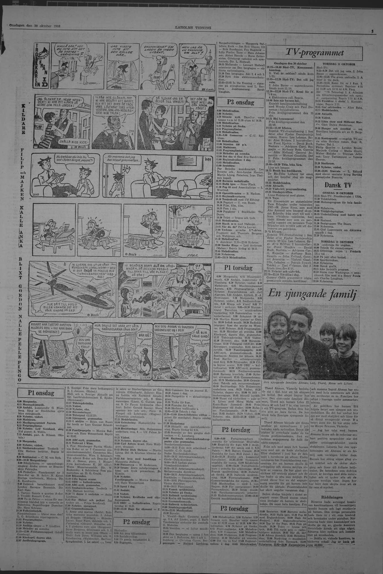Laholms Tidning Onsdag 30 oktober 1968, sida 5