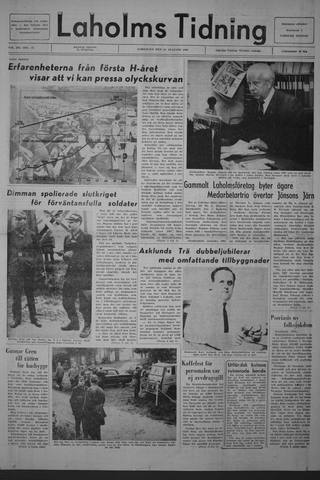 Förstasidan, Lördag 31 augusti 1968