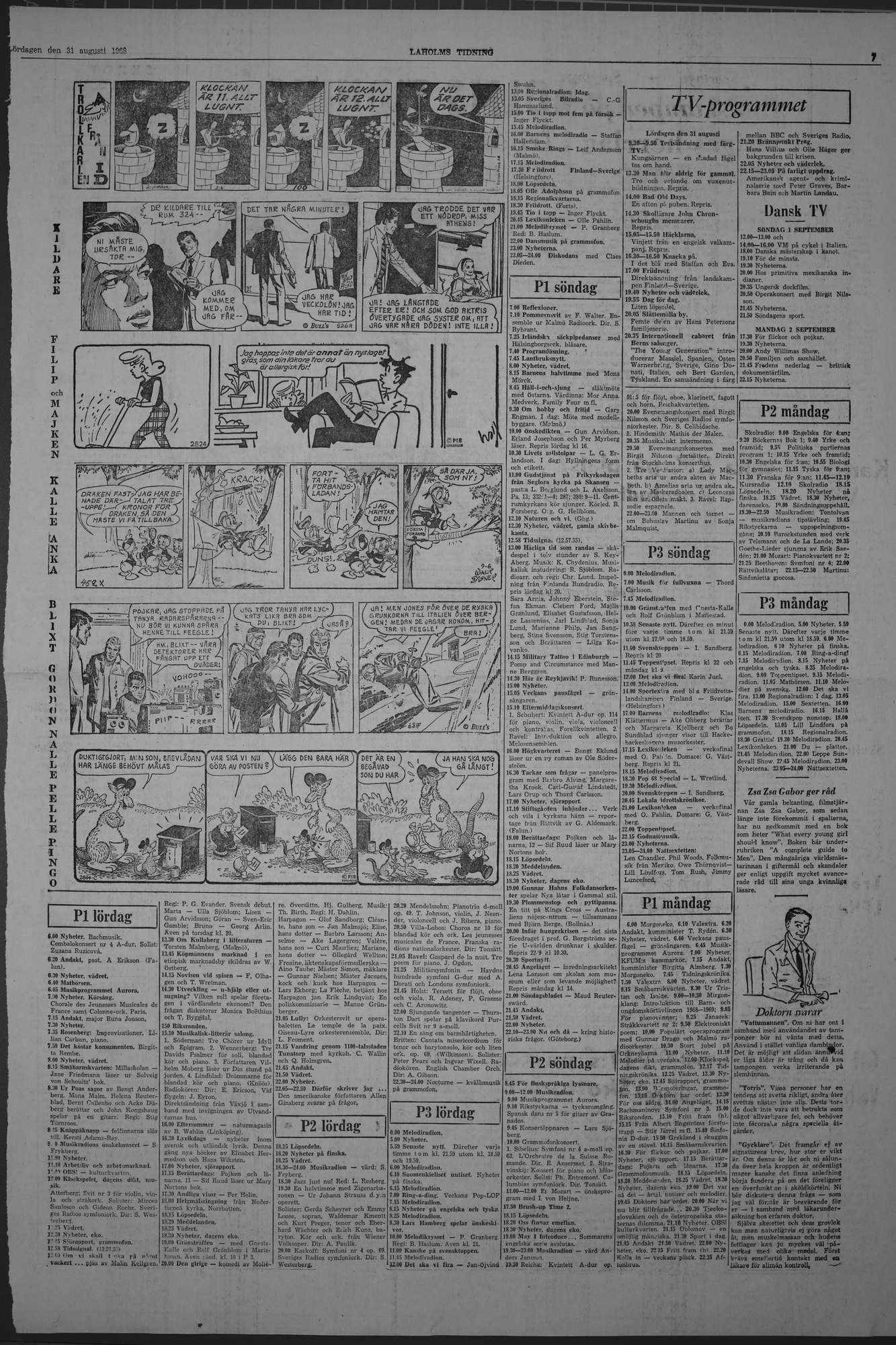 Laholms Tidning Lördag 31 augusti 1968, sida 7