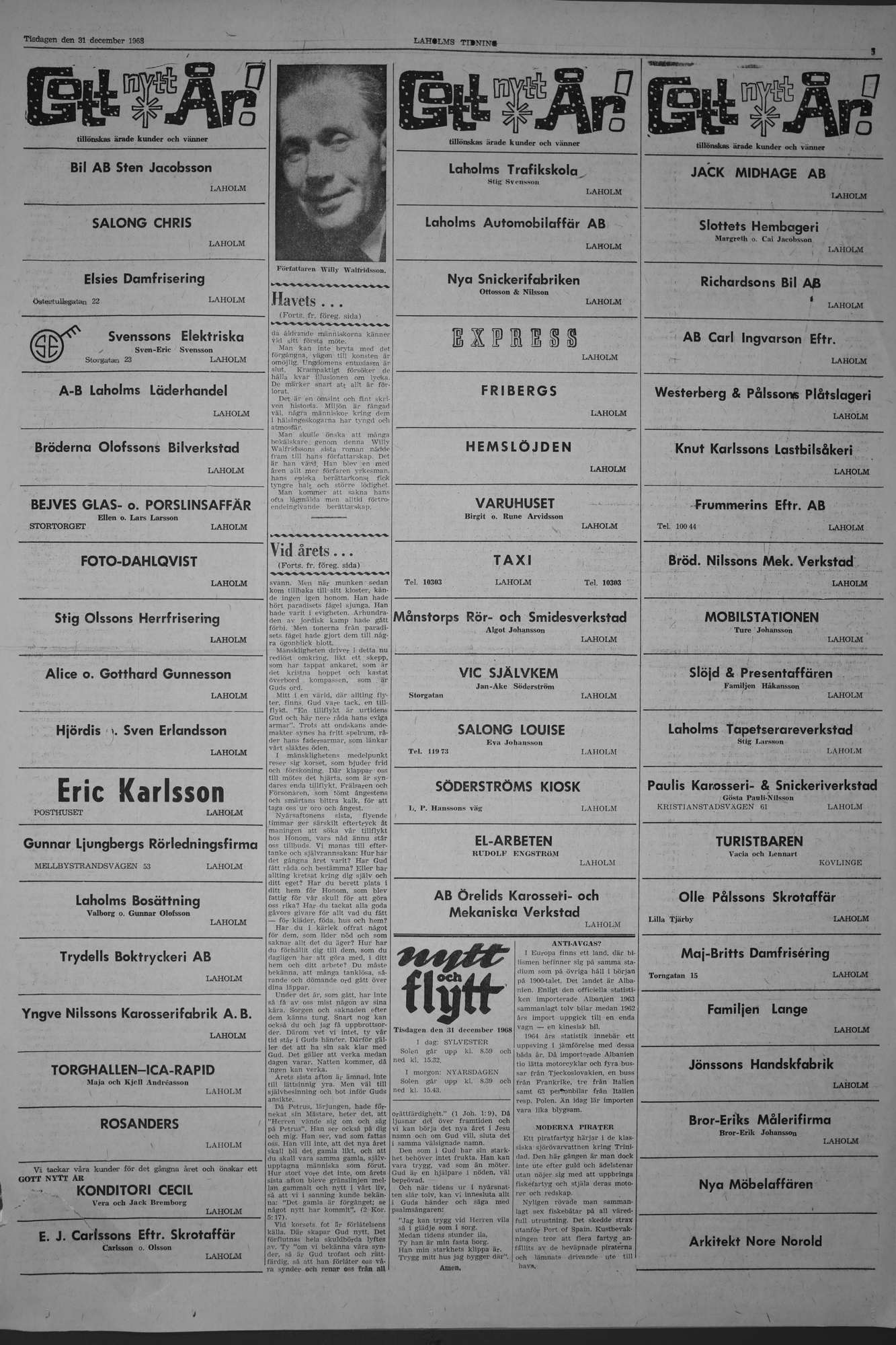 Laholms Tidning Tisdag 31 december 1968, sida 5