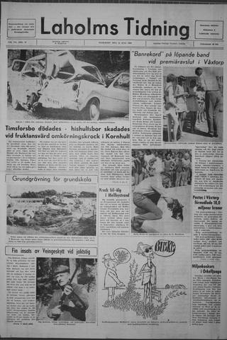 Förstasidan, Onsdag 31 juli 1968