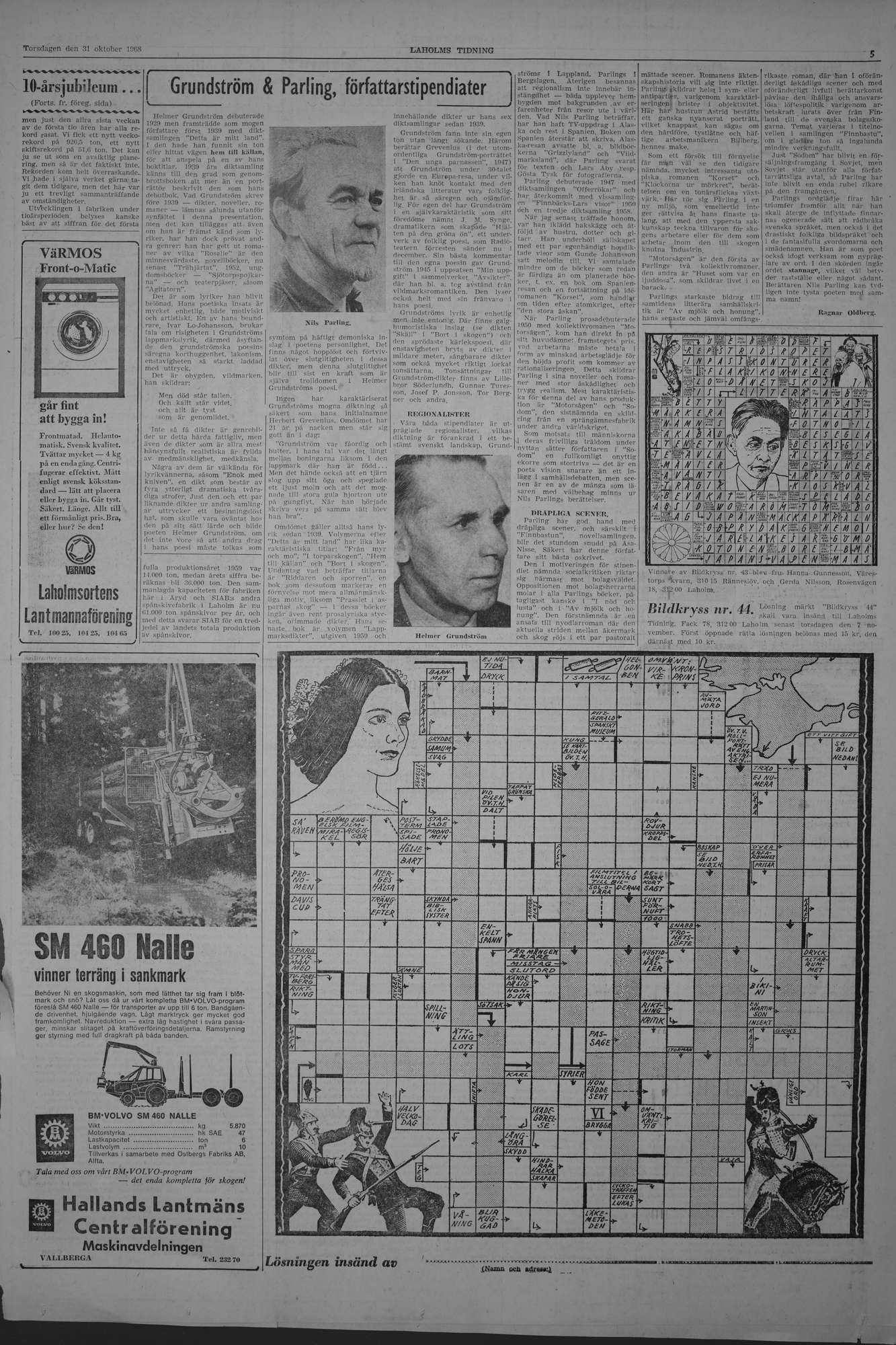 Laholms Tidning Torsdag 31 oktober 1968, sida 5