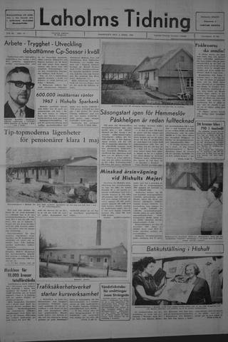 Förstasidan, Torsdag 4 april 1968