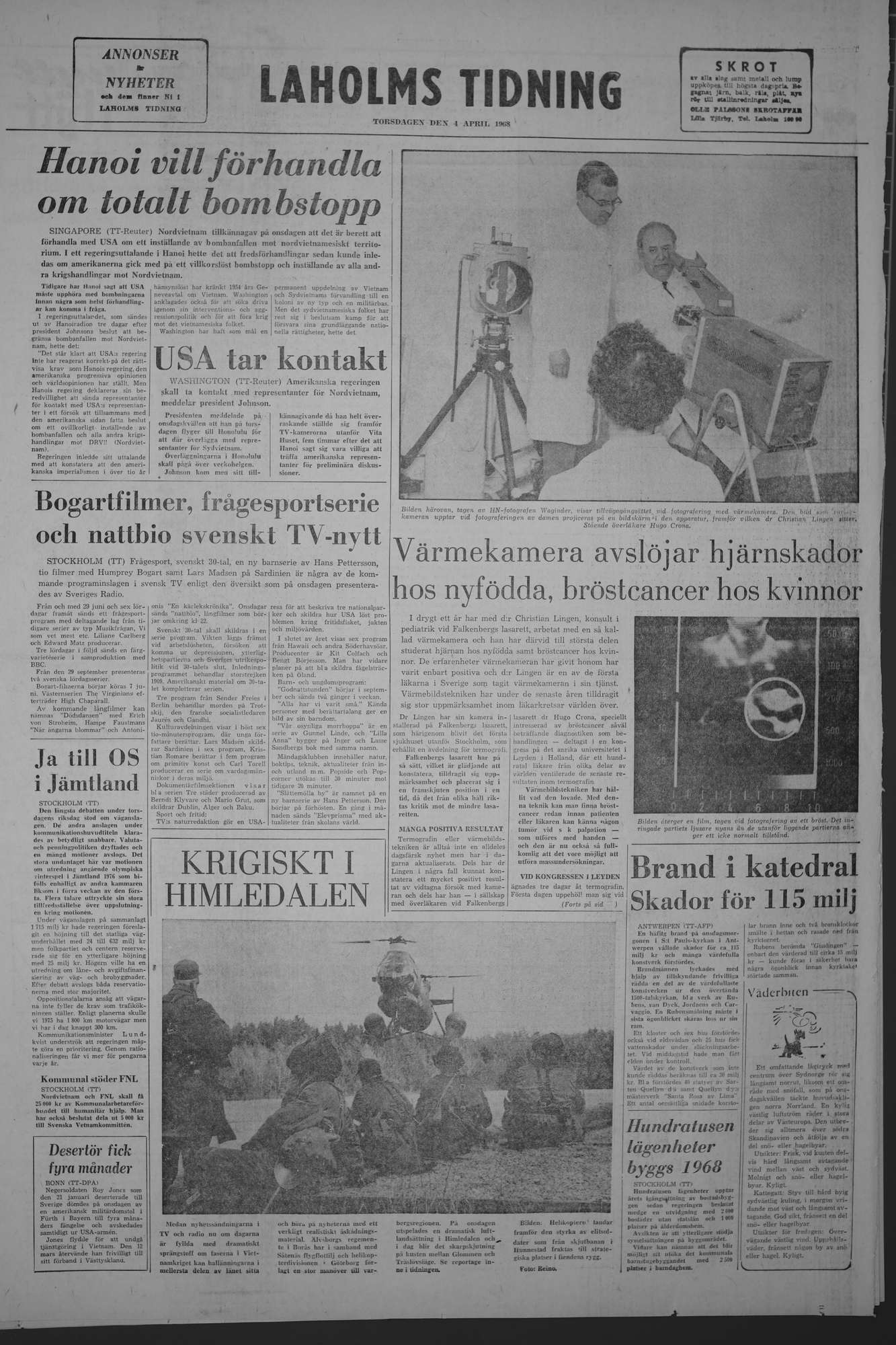 Laholms Tidning Torsdag 4 april 1968, sida 8